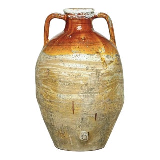 Palatial 41" Tall Italian Olive Oil Jar Circa 1870-1890 - Note Dimensions! For Sale