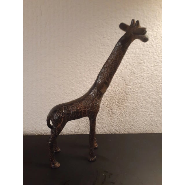 Vintage Hammered Bronze Giraffe Figurine For Sale In Dallas - Image 6 of 7