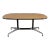 MCM Eames Herman Miller Racetrack Oval Conference or Dining Table Black & Aluminum Universal Segmented Base & Blonde Laminate Top For Sale