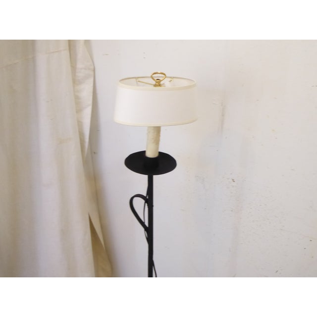 American Vintage Wrought Iron Floor Lamp For Sale - Image 3 of 3