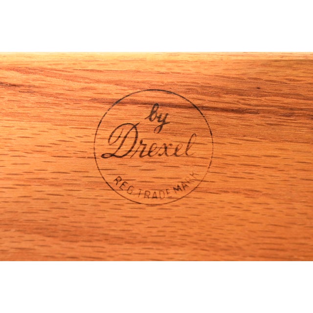 John Van Koert for Drexel Counterpoint Mid-Century Modern Sculpted Walnut Highboy Dresser, 1950s For Sale - Image 10 of 18