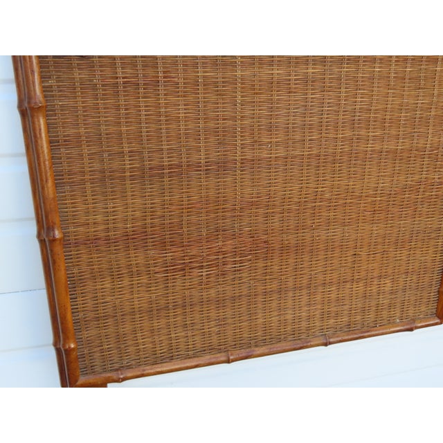 Brown American of Martinsville Hollywood Regency Bamboo Full Queen Size Headboard 6452 For Sale - Image 8 of 13