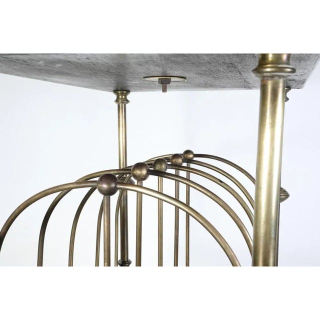 Gold Regency Style Brass Letter Table, 1920s For Sale - Image 8 of 13