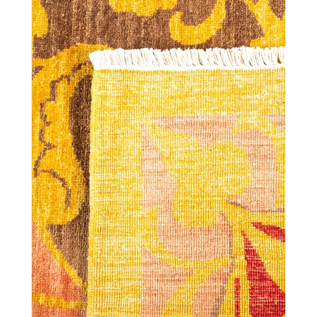 2000 - 2009 Eclectic Hand-Knotted Area Rug - Yellow, 10' 3" x 13' 7" For Sale - Image 5 of 8
