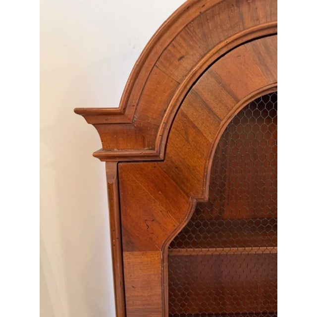 1970s Walnut Veneer Wall Curio For Sale - Image 4 of 7