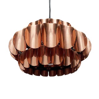 Mid-Century Modern Swiss Copper Type 810 Pendant Lamp by Hans Zender for Temde For Sale