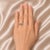 Traditional Late 20th Century 14K White Gold Citrine Diamond 3 Stone Ring Band, Size 7.25 For Sale - Image 3 of 3