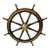 Antique Wood and Brass Ship's Wheel For Sale