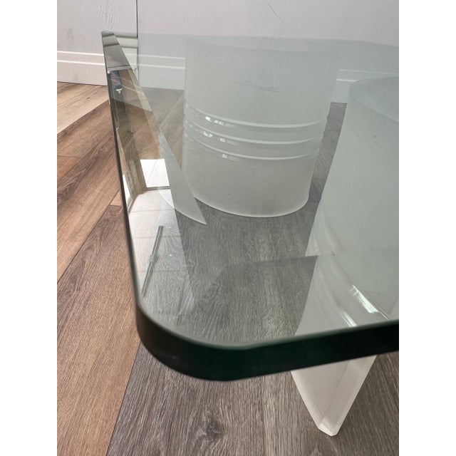 Modern Glass and Lucite Cocktail Table For Sale In West Palm - Image 6 of 9