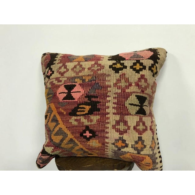Oushak Small Cushion Cover, 1960s For Sale - Image 4 of 6
