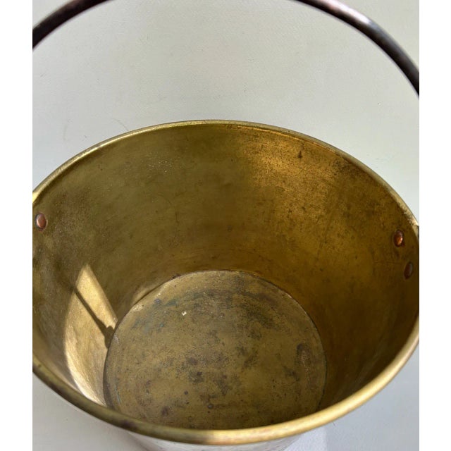 Waterbury Brass Co. Handled Brass Bucket, Circa 1880 For Sale - Image 10 of 18