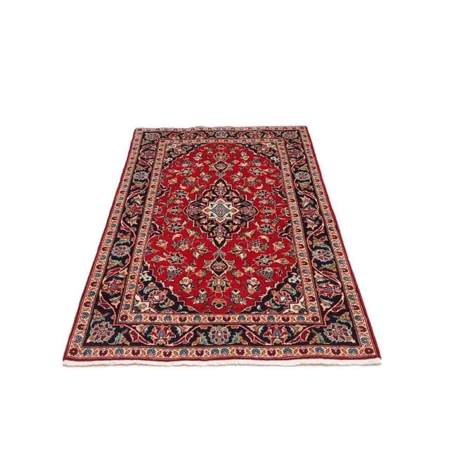 Kashan Rug in Hand-Knotted Wool For Sale - Image 4 of 11