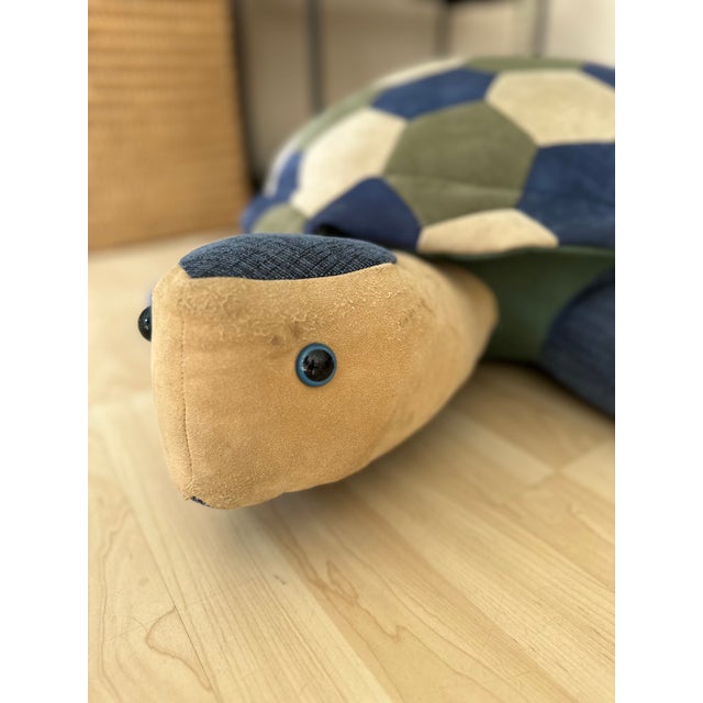 Large Leather Pouf in the Shape of a Turtle, 1975 For Sale - Image 15 of 18