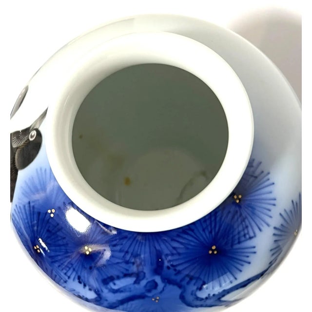 Fukugawa Porcelain Vase With Two Birds For Sale - Image 9 of 12