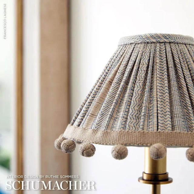 Block-printed by hand on natural raw silk, Mohave is the ultimate artisanal fabric, with irregular jags where the stamps...