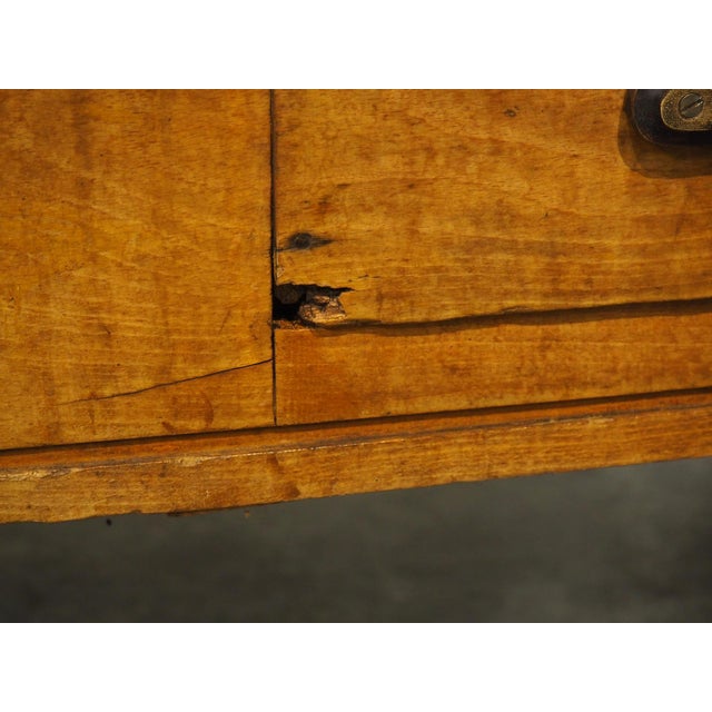 Antique French Double Butcher Block Table With Iron Mounts, Circa 1920s For Sale - Image 18 of 18