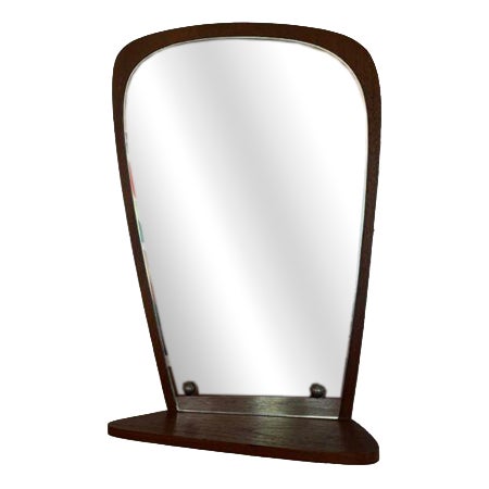 Teak Mirror with Shelf, Denmark, 1960 For Sale