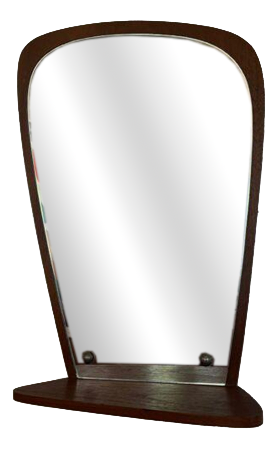 Teak Mirror with Shelf, Denmark, 1960