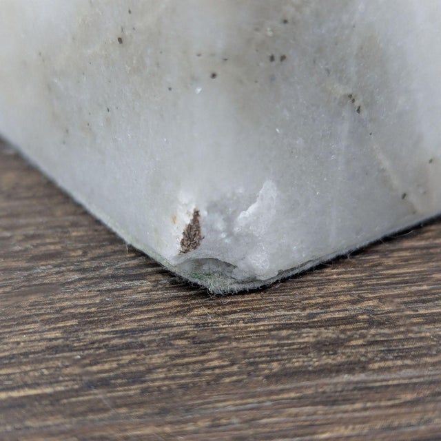Stone Modern Abstract Face Sculpture on Marble Base For Sale - Image 7 of 7