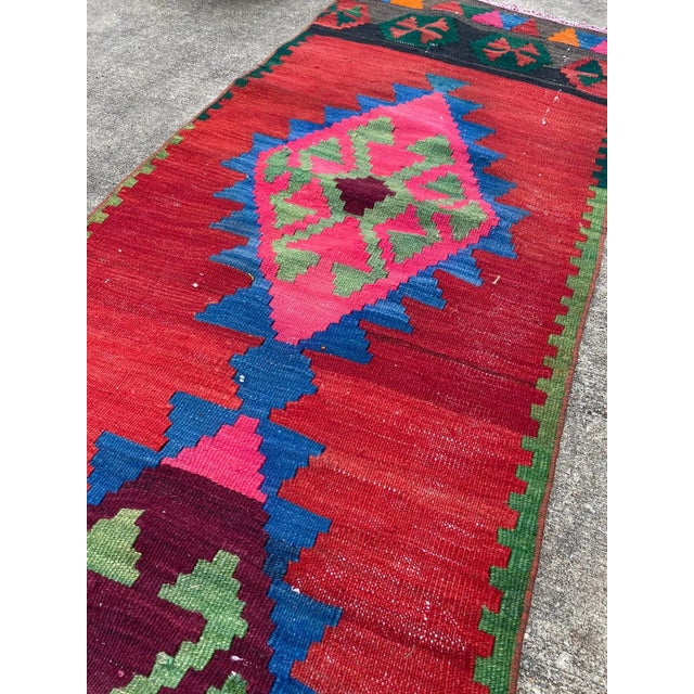 Textile Turkish Tribal Nomadic Scorpion Design Kilim Rug For Sale - Image 7 of 11