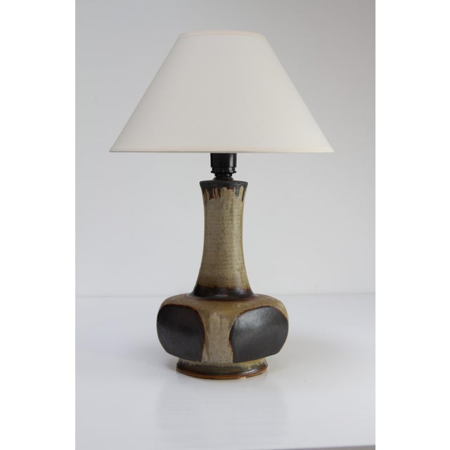 Mid-Century Danish Stoneware Table Lamp by Aksel Larsen for Axella, 1970s For Sale - Image 13 of 18
