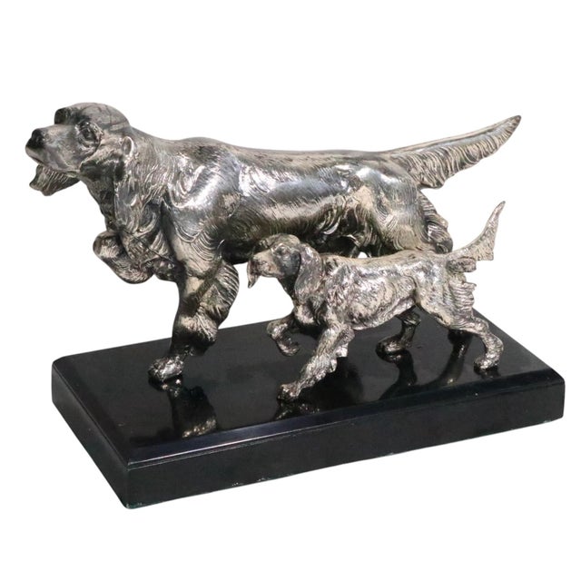 Mid-Century Modern Mid 20th Century Pr. Silvered Metal Dog Bookends by the Philadelphia Mfg. Co. For Sale - Image 3 of 18