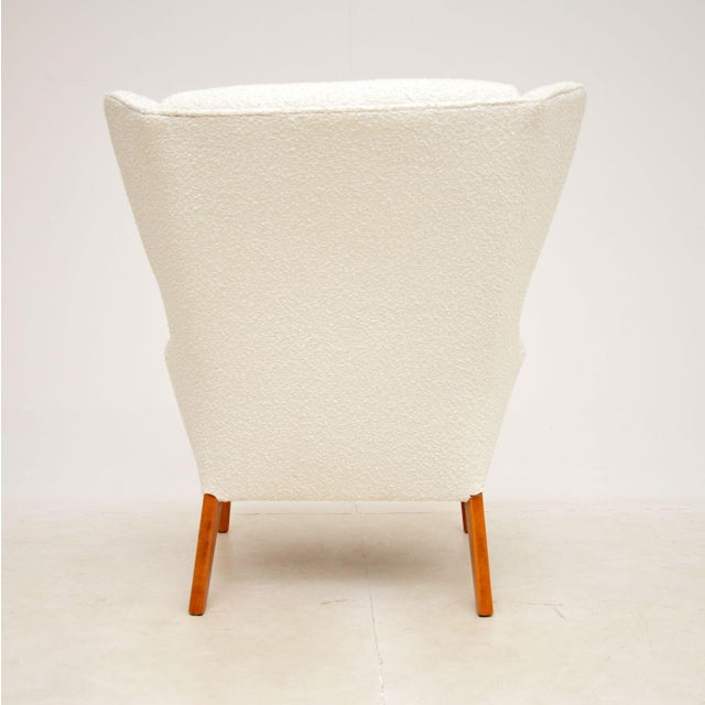 Wood Vintage Wing Back Lounge Chair attributed to Parker Knoll, 1960s For Sale - Image 7 of 10