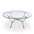Mid 20th Century Maison Jansen Mid Century Round Rams Head Glass Top Coffee Table For Sale - Image 5 of 7