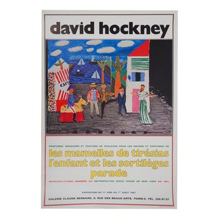 David Hockney at Galerie Claude Bernard in Paris Poster, 1981 For Sale