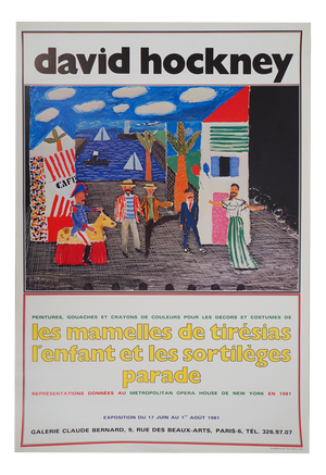 David Hockney at Galerie Claude Bernard in Paris Poster, 1981