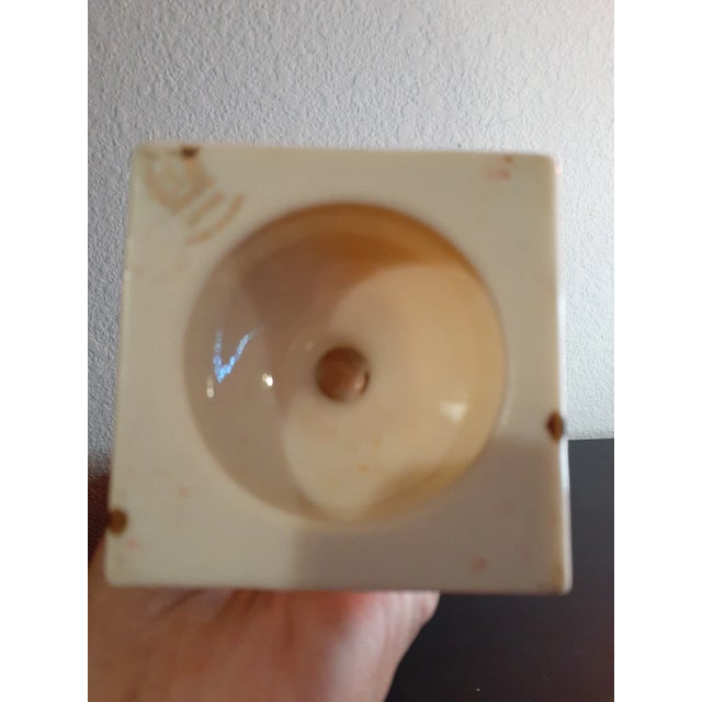 This is a Lenox Fine Porcelain 8" Pink Fluted Vase on Beige Pedestal. Procured at an auction