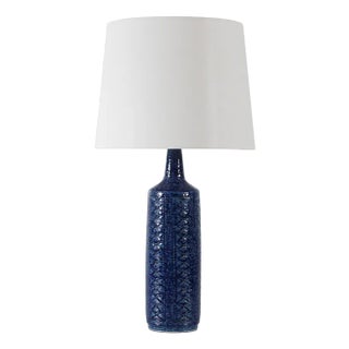 Tall Danish Cobalt Blue Table Lamp by Per Linnemann-Schmidt for Palshus, 1960s For Sale