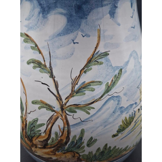 Hand-Painted Albisola Glazed Ceramic Vase by Giuseppe Mazzoni, 1960s For Sale - Image 11 of 12