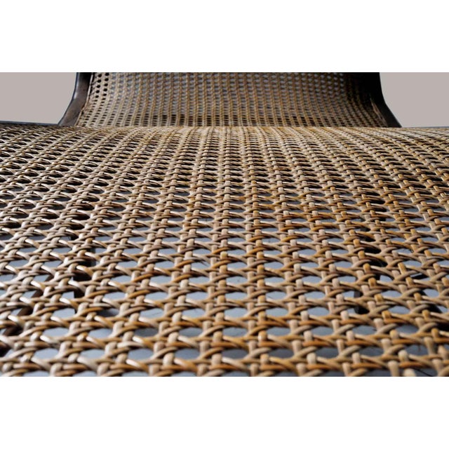 Late 20th Century Chaise - Hand Caned Lounge Chair For Sale - Image 9 of 11