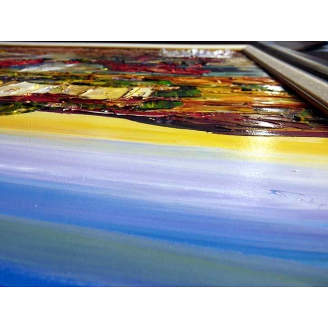 Maya Eventov Untitled Oil Canvas With Beautiful Custom Frame Me121506-20 For Sale - Image 4 of 7