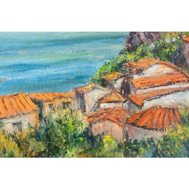 Oil on canvas realized by Pino Romanò (1934) in 1990s. Hand signed. Titled on rear. Very good condition. This piece is...