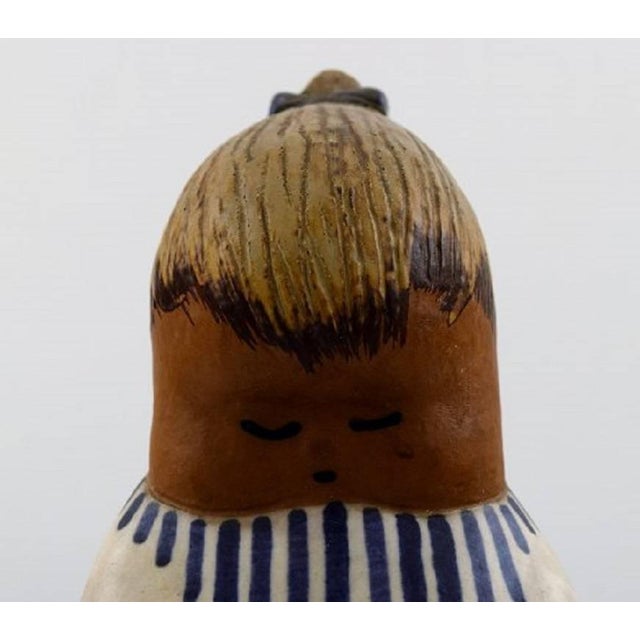 Johanna Glazed Ceramic Figure by Lisa Larson for Gustavsberg, 20th Century For Sale - Image 5 of 8