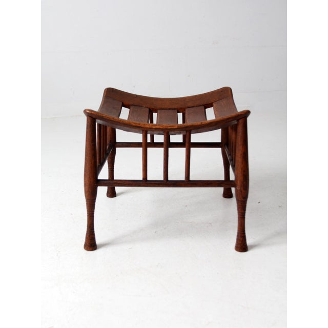 Late 19th Century Antique Egyptian Revival Thebes Stool For Sale - Image 5 of 11