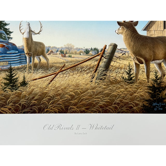 OLD RIVALS II - WHITETAIL DEER by LARRY ZACH Rival Deer Meet ~ Signed Print LARRY ZACH is one of the most important...