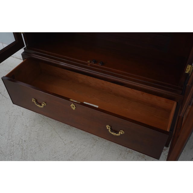 2000 - 2009 Stickley Colonial Williamsburg Mahogany Bookcase W. Wood Shelves For Sale - Image 5 of 18