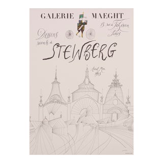 "Gare De Milan" - Original Saul Steinberg Exhibition Poster From Galerie Maeght For Sale