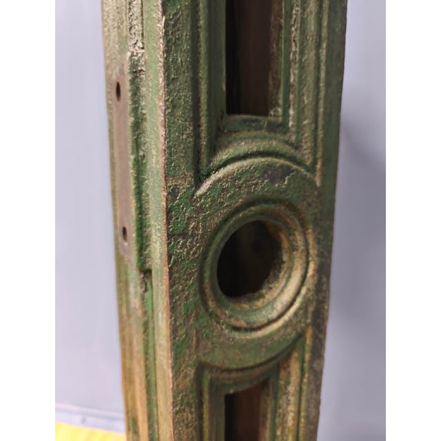Metal Large Cast Iron Pedestal with Cast Iron Machine Leg, 1890s, Set of 2 For Sale - Image 7 of 18