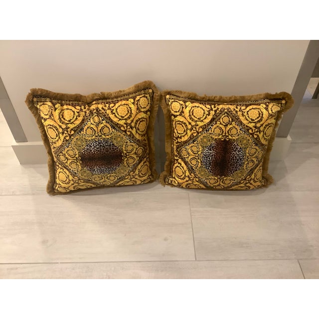 Vintage Atelier Versace Fabric Pillows - a Pair For Sale - Image 12 of 12