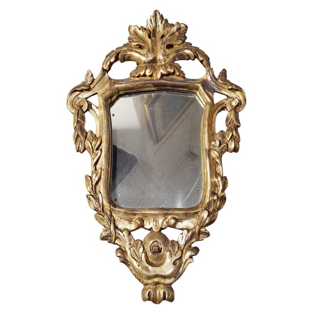 Small Antique Gilded Mirrors from Piedmont, 1700s, Set of 4 For Sale - Image 6 of 10