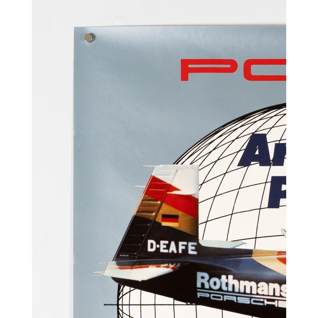Paper Porsche PFM 3200 Around the World 1985 Original Porsche Poster For Sale - Image 7 of 9