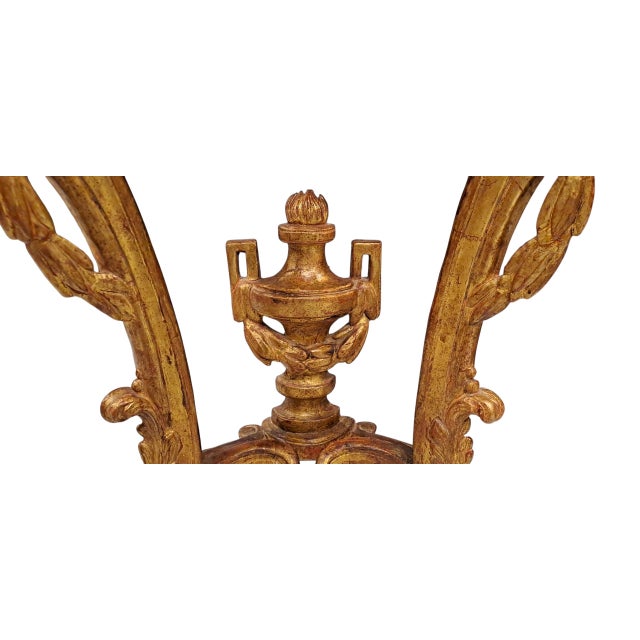 Gold Small French Gilded Wood Console Table, 1700s For Sale - Image 8 of 11