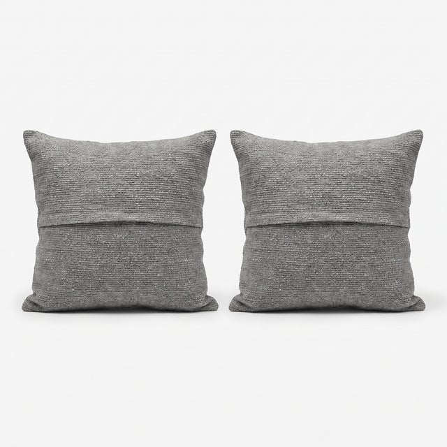 Turkish Oushak Rug Pillow Cover 24'' X 24'' - Set of Two For Sale - Image 4 of 4