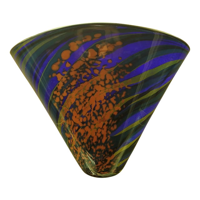 Late 20th Century Ioan Nemtoi Glass Vase For Sale