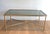 1940s Neoclassical style gold metal coffee table with blueish glass top For Sale - Image 12 of 12