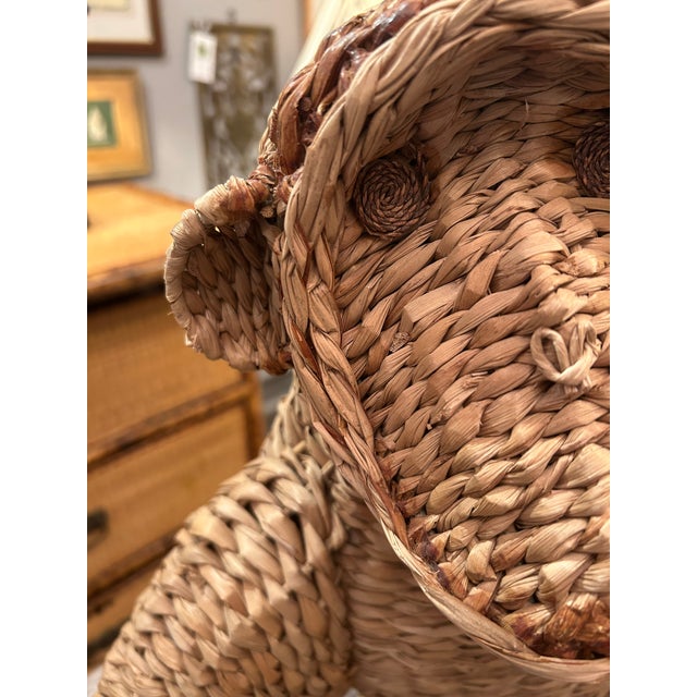 Water Hyacinth Woven Rattan Designer Monkey Sculpture Attributed to Mario Lopez Torres For Sale - Image 10 of 13
